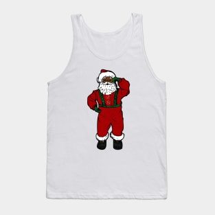 red velvet black santa claus christmas Tank Top